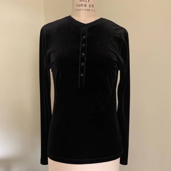Lauren Ralph Lauren Tops - LAUREN RALPH LAUREN VELVET LONG SLEEVE TOP